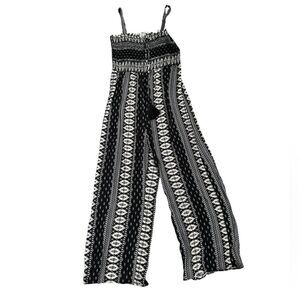 Lilian Black and White Aztec Jumpsuit size 2X